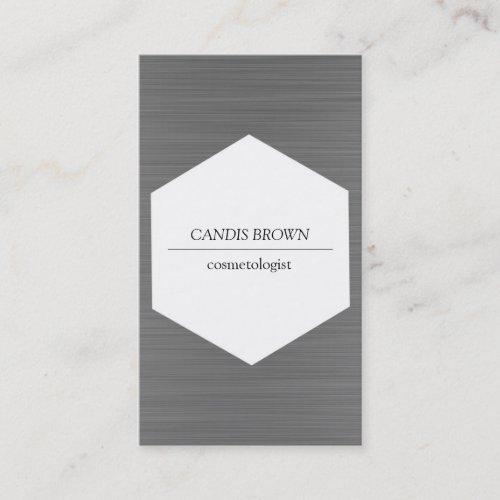Minimal Brushed Cosmetologist/Barber Biz Card Business Card Template