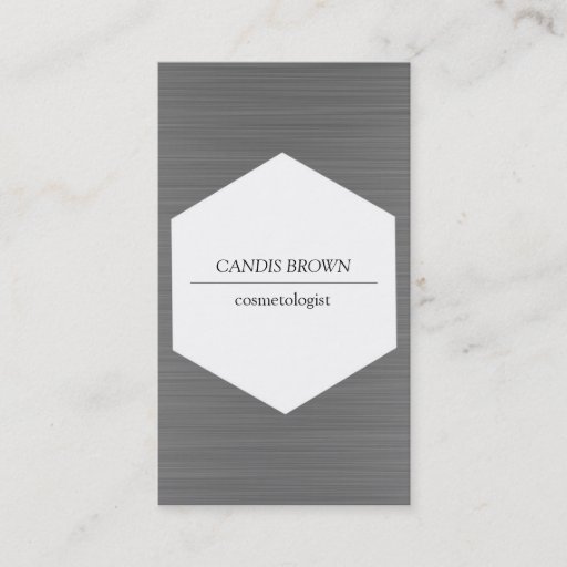 Customizable Minimal Brushed Cosmetologist/Barber Biz Card Business Card Template