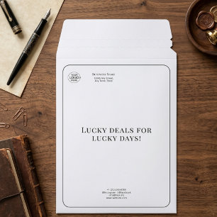 Minimal Business Add Your Logo Return Address Envelope Mailers