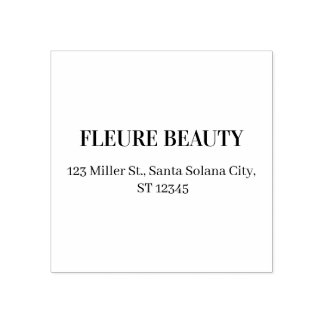 Minimal Business Address Stamp with Company Name