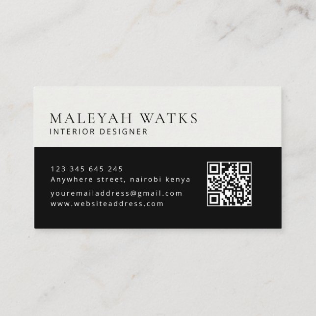 Minimal Business card (Back)