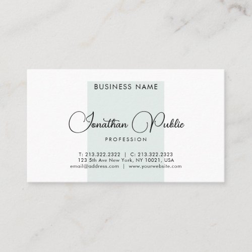Minimal Business Cards Handwritten Name Template