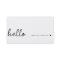 Minimal Business Cards | Simple Hello White Mini