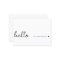 Minimal Business Cards | Simple Hello White Mini