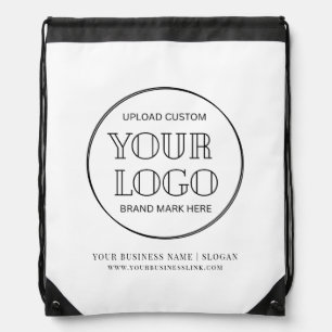 Minimal Business Company  Logo Name Drawstring Bag