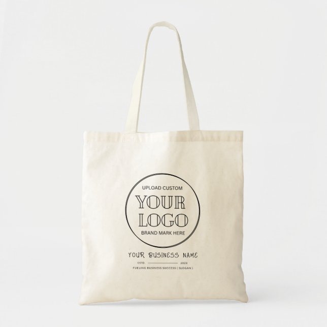 Minimal Business Company  Logo Name Year Tote Bag (Front)