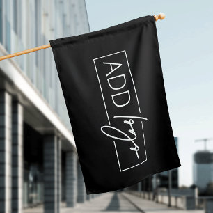 Minimal Business Logo Branded Shop Outdoor Flag