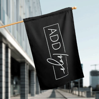 Minimal Business Logo Branded Shop Outdoor Flag