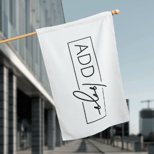Minimal Business Logo Branded Shop Outdoor Flag