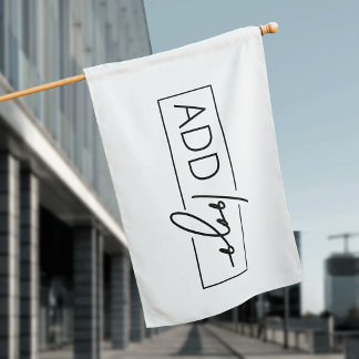 Minimal Business Logo Branded Shop Outdoor Flag