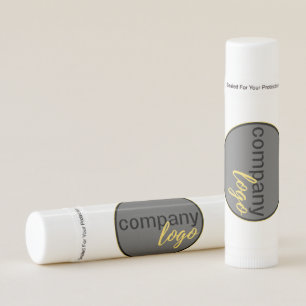 MINIMAL BUSINESS LOGO COMPANY BRANDING WHITE LIP BALM