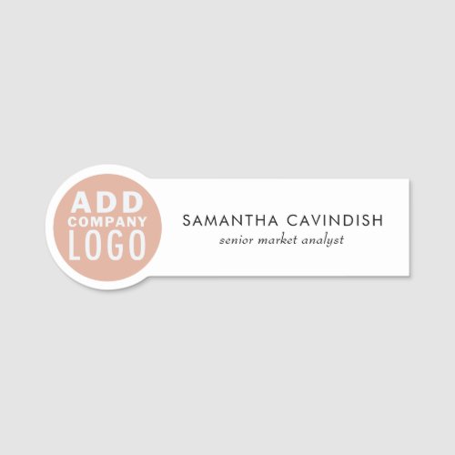 Minimal Business Logo Corporate Employees Name Tag