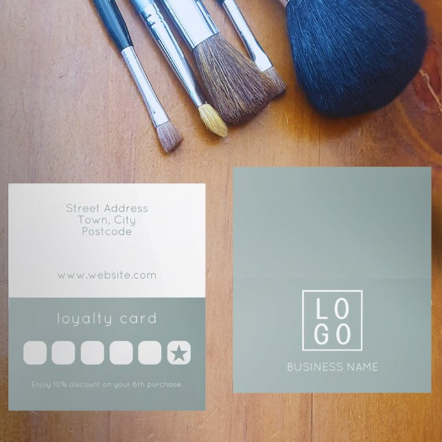 MINIMAL BUSINESS LOGO CUSTOMER LOYALTY REWARD CARD (Creator Uploaded)