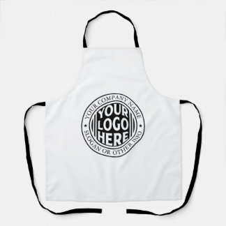 Minimal Business Name And Custom Brand Logo  Apron