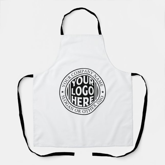 Minimal Business Name And Custom Brand Logo  Apron (Front)