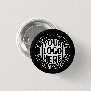 Minimal Business Name And Custom Brand Logo Button