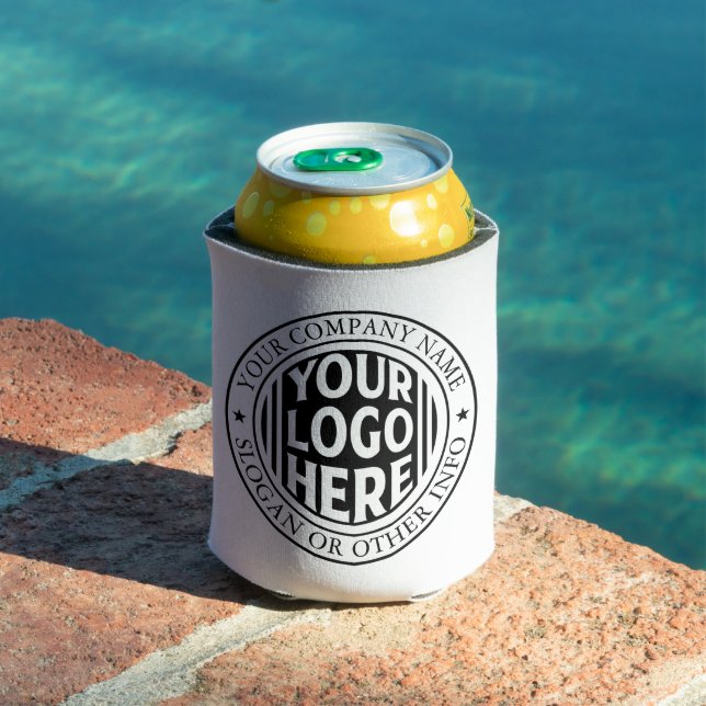 Minimal Business Name And Custom Brand Logo  Can Cooler (In Situ Pool)