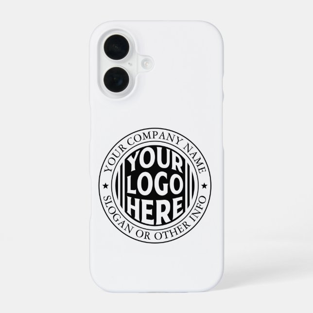 Minimal Business Name And Custom Brand Logo  iPhone Case (Back)