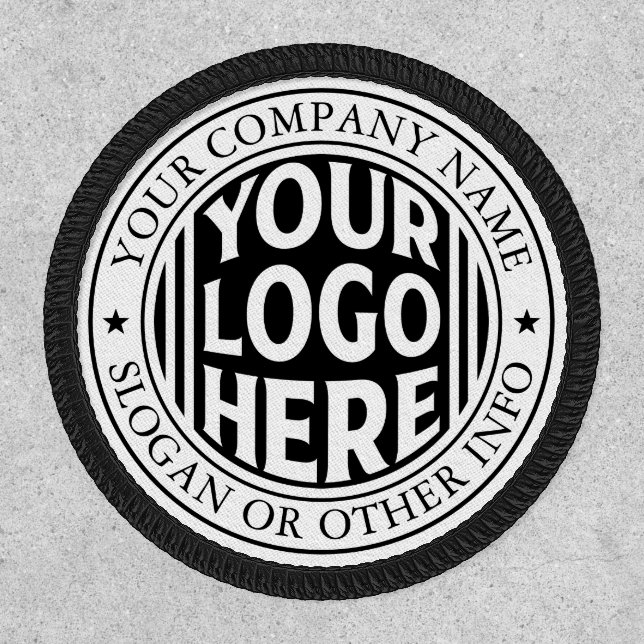 Minimal Business Name And Custom Brand Logo  Patch (Front)