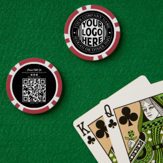 Minimal Business Name And Custom Brand Logo Poker Chips