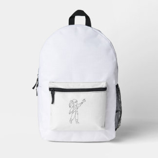 Minimal Butterfly Line Art Girl Backpack | Aesthet