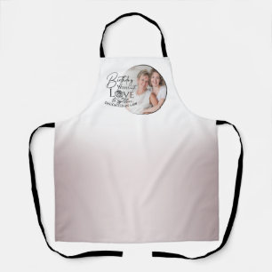Minimal Calligraphy Photo Birthday Daughter-in-law Apron
