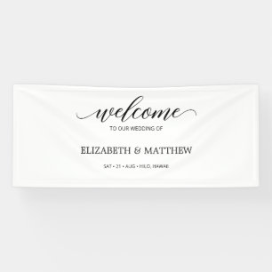 Minimal Calligraphy Script Wedding Welcome Banner