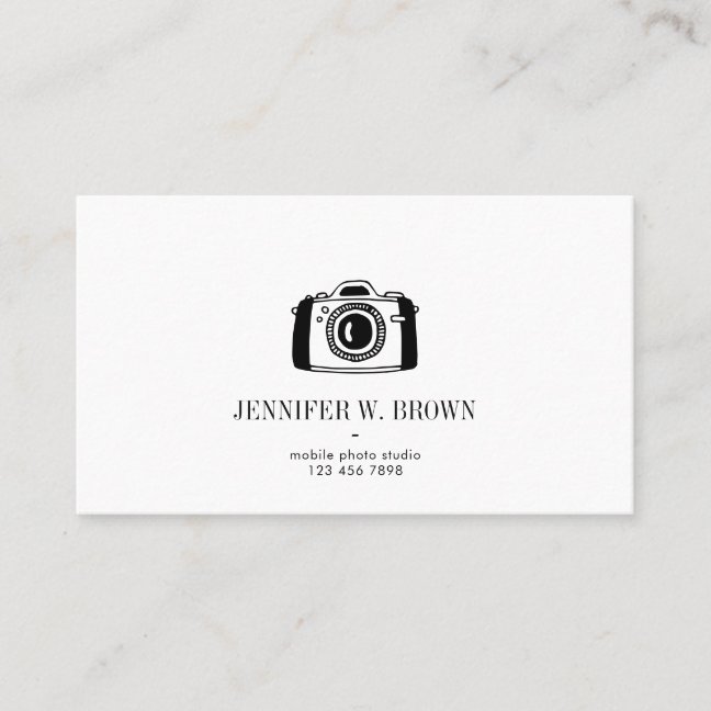 Minimal Camera Photography Business Card