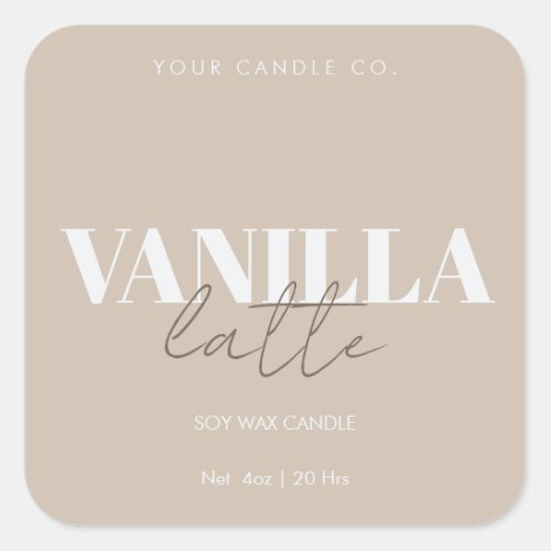 Minimal Candle Label Template Customisable Label