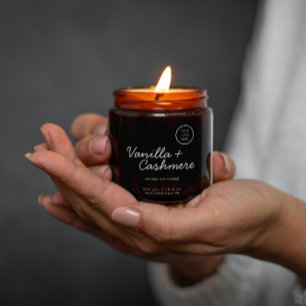 Minimal Candle Label Template Customisable Label
