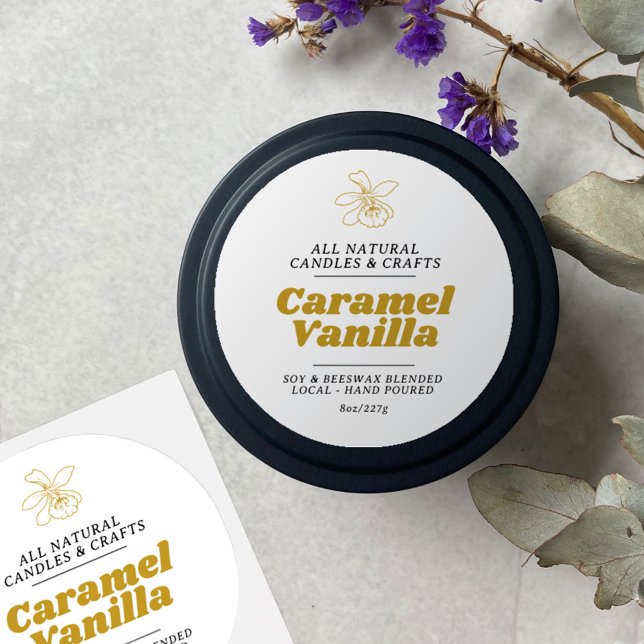 Minimal candle vanilla brown gold label sheet 25 (Creator Uploaded)