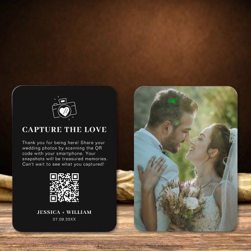 Minimal Capture the Love QR code Sign Enclosure Card