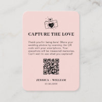 Minimal Capture the Love QR code Sign