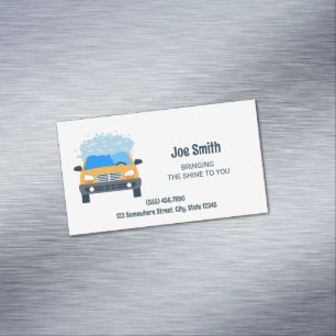 Minimal Car Washing Business Card Magnet