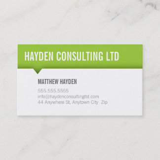 MINIMAL CARD simple modern bold lime green grey