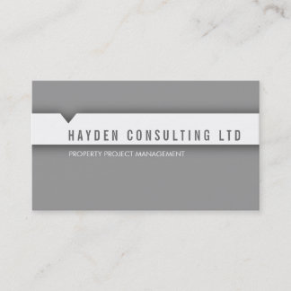MINIMAL CARD simple modern bold silver grey