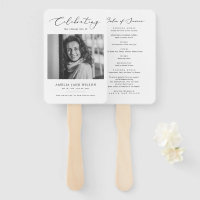 Minimal Celebration Of Life Photo Funeral Memorial