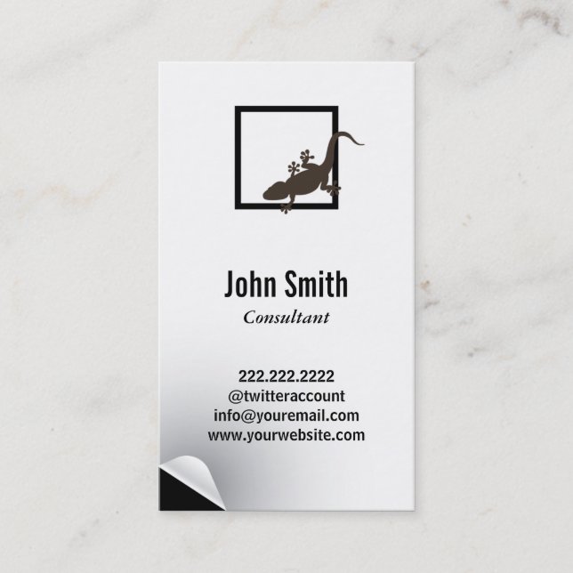 Minimal Chameleon Consulting Business Card (Front)