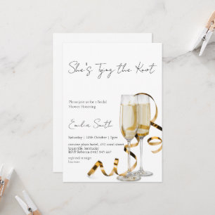 Minimal Champagne BridalShower Invitation