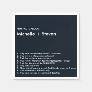 Minimal Chic Dark Blue   FUN FACT WEDDING Napkins