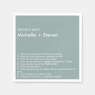 Minimal Chic Dusty Blue    FUN FACT WEDDING Napkins