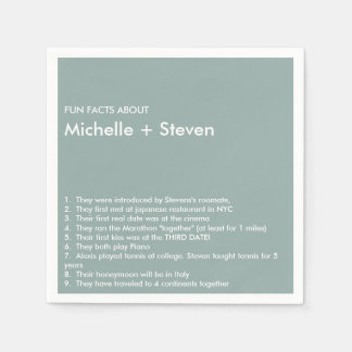 Minimal Chic Dusty Blue | FUN FACT WEDDING Napkins