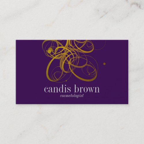 Minimal Chic Faux Gold Cosmetologist Business Card