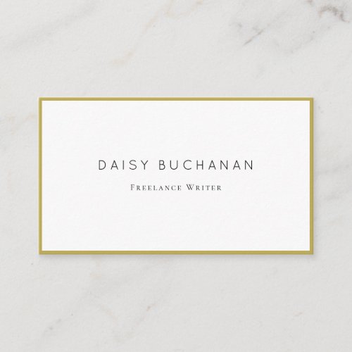 Minimal Chic Gold Frame Business Card