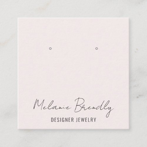 Minimal Chic Jewelry Earring Display  Square Business Card