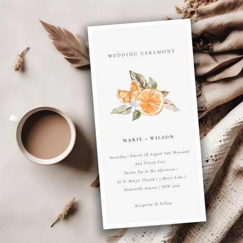 Minimal Chic Orange Boho Botanical Wedding Invite