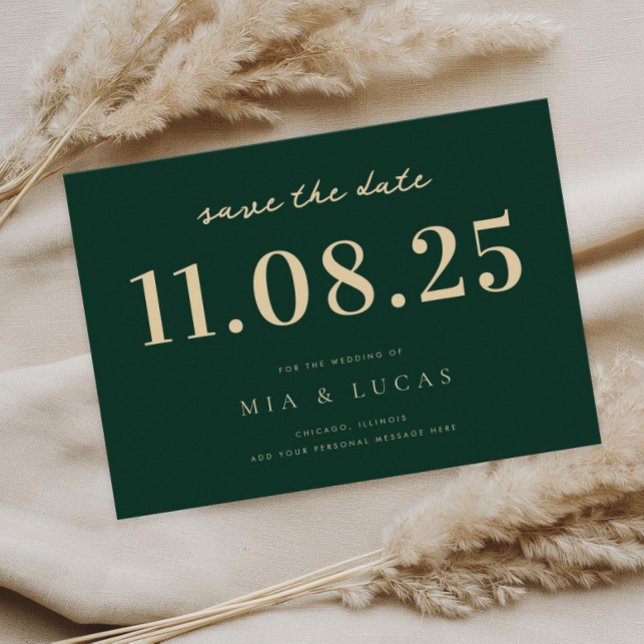 Minimal Chic Wedding Date Non-Photo Save The Date (Creator Uploaded)