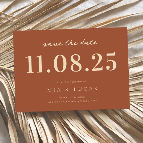 Minimal Chic Wedding Date Non_Photo Save The Date