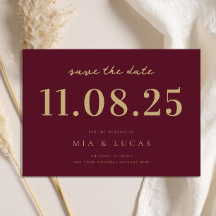 Minimal Chic Wedding Date Non-Photo Save The Date