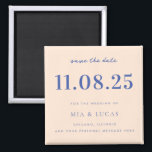 Minimal Chic Wedding Date Non-Photo Save The Date Magnet<br><div class="desc">Personalize this minimal chic design wedding save the date magnet with all of your details.</div>
